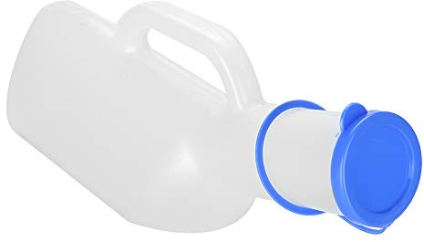 Unisex Urinal, Kunststoff-Urinflaschen, 1000ml Tragbar Outdoor Urinflasche mit Deckel, Mobile Urin-Sammeltoilette für Kinder und Erwachsene für Auto Camping Reisen