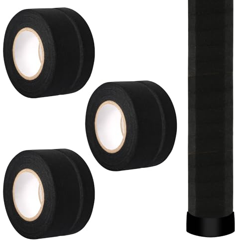 PEUTIER 6pz Nastro da Hockey, Nastro per Bastone da Hockey Nastro LAX Non Pretagliato da 2,5cm e 1,27cm Nastro da Lacrosse Assorbente del Sudore per Lacrosse Pipistrelli Baseball (Nero)