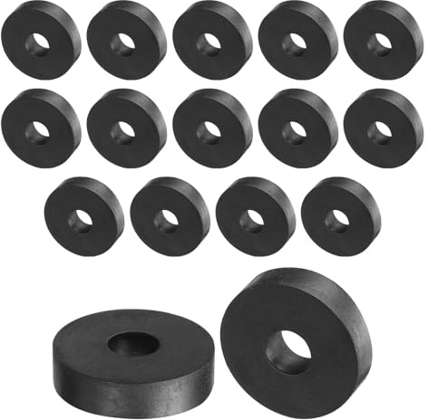 QUARKZMAN 16pcs Entretoises en Caoutchouc 30mm OD 10mm ID 8mm Hauteur | Rondelles Caoutchouc Anti-Vibration Épaisses, Amortisseur Coussins Maison Réparation