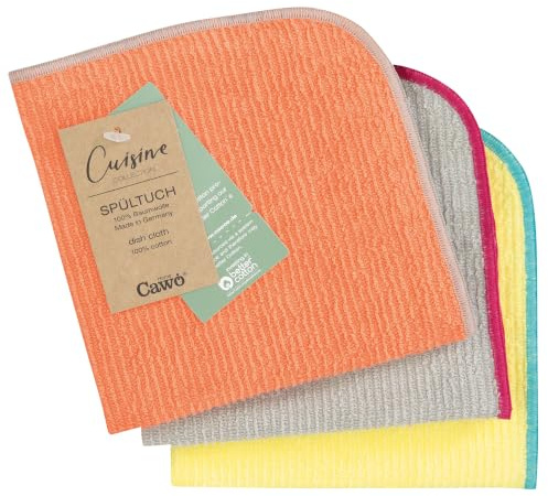 Cawö Spültücher Trio 550 3er Set Mandarine/Lemon - 35