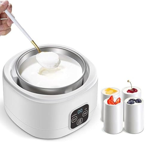 JODAIS Yogurtera Digital Automática, Yogurtera con Pantalla LCD/Interruptor Táctil, Yogurtera para Yogur Orgánico Casero, Quesera, Natto, Regalo de Cocina