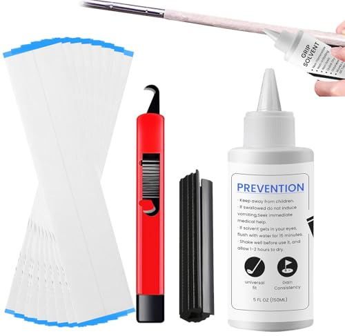 Outils de serrage pour clubs de golf, kits de tension de golf | Solvant de grip de 5 oz - Solvant sûr de poignée de 5 onces, 15 cônes en papier, outil pour tendre les clubs de golf, accessoires de