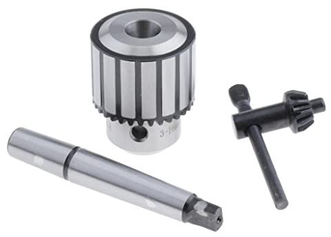 CNC Machine Self Tighten Keyless Lathe Drill Chuck MT2 Arbor Live Center 3-16mm Silver