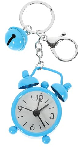 VALICLUD 1 porte-clés réveil pour garçons trappe réveil enfant lanière alarme horloge pour réveil numérique guidé mini radio horloge numérique à piles adolescent bleu, bleu, 6.3*4.3cm, Moderne