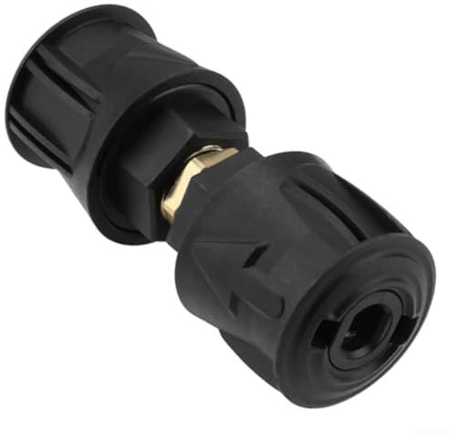 Lot de 2 adaptateurs de raccordement rapide M22 14 mm pour nettoyeur haute pression - Extension de connecteur de tuyau en plastique en aluminium - Noir