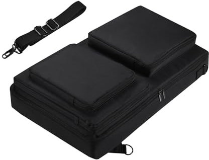 SHINROAD Tragekoffer Leichter Schutzbeutelspeicher mit einstellbaren Trägern Reißverschluss Multifunktions-Schulter-Rucksack für Pioneer ddj-sr 2 Schwarz