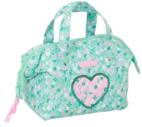 Safta CUORE Necessär med handtag, barnväska, anpassningsbar till vagn, perfekt för barn i åldrarna 5 till 14 år, bekväm och mångsidig, kvalitet och styrka, 26,5 x 12,5 x 17,5 cm, Mint, M, Avslappnad