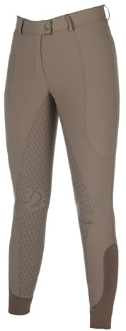 HKM Amalfi silikon-helskodd Ridleggings för flickor, Taupe, 170/176