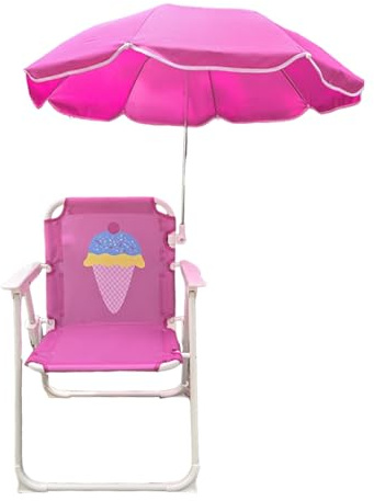 Silla de Playa para Niños con Sombrilla - Petite Carapace Chaise Pliante con Parasol | Plegable y Desmontable | Fácil de Transportar | Portátil y Ligera | para Parque, Mochilero, Viaje, Picnic, Patio