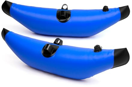 UPALDHOU Flottanti Succonenti in Kayak Gonfiabile, di Stabilizzatore in PVC per Ulteriore stabilità e Sicurezza, Ottimo per la Vela, la Pesca, la Remella (Blue)