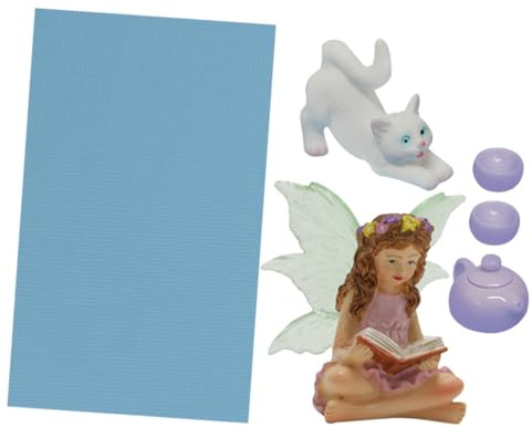 BESPORTBLE Resin Cat Fairy Sculpture Set for Garden Decor Charming Micro Landscape Figurines for Tea Cups Cat Lovers and Fairy Garden Enthusiasts