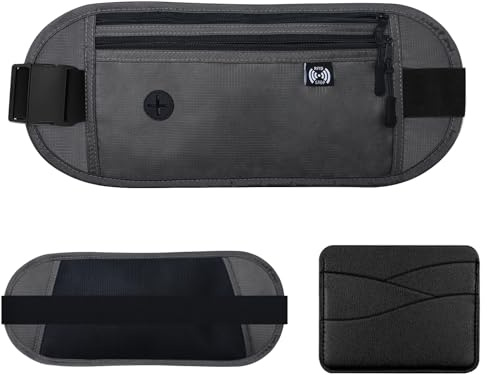 Money Belt, Ultra-Slim Money Belt for Travel, Secure Anti-Theft Waist Bag, Featuring Multiple Card Slots and an Integrated Passport Compartment, Providing Theft Protection for Cash and documents.