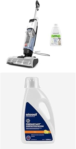 Bissell CrossWave Edge Staubsauger mit Wischfunktion + Bissell FreshStart Reinigungslösung fur CrossWave Maschinen, 2L, Frischer Zitrusduft (4088N & 3556)
