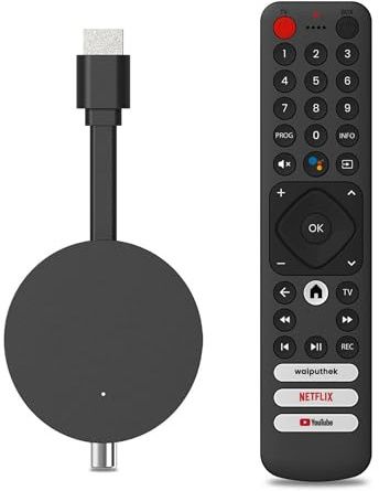 freenet TV Hybrid TV Stick, DVB-C/T2 & Streaming, 3 Monate freenet TV, Android TV 3, WLAN HDMI Streaming Stick mit Chromecast, 4K UHD