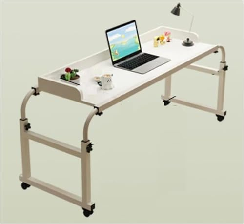 Scrivania per computer regolabile in altezza, tavolo da letto con ruote, supporto portatile per postazione di lavoro per casa, ufficio e sala da pranzo