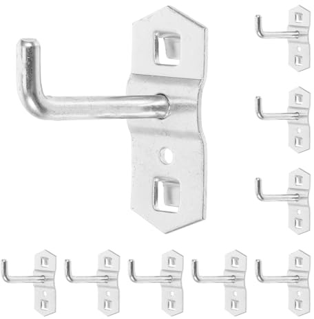 LIFKOME 10 piezas Ganchos Metálicos para Tablero Perforado Kit Colgante Resistente para Organizar Herramientas Accesorios de Almacenamiento para Pared Gancho Pesado para Manualidades y