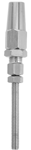ABOOFAN Raccord à Sertir Robuste et Réutilisable en Acier Inoxydable Goujon Fileté M6 pour Câbles d'acier, pour Structures Extérieures et Installations de Yachts
