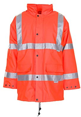 Planam Unisex Warnschutz Winter-Dungarees High Visible Size XXXL in orange/Marine Blue (Pack of 1)