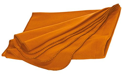 XL Fleecedecke und Kissen in einem ca. 180x120 cm (Orange)