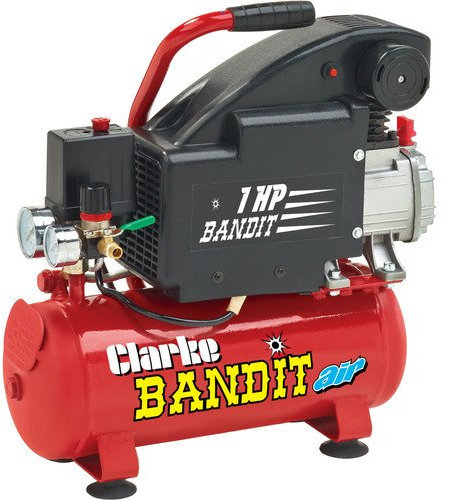 Clarke Bandit 4-8 Litre Air Compressor with Upholsters Stapler Kit