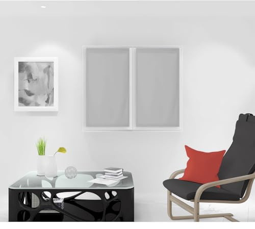 Soleil d'ocre, Dolly Par de visillos, 45x90 cm, Gris Claro