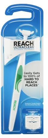 Listerine Ultraclean Access Flosser + 8 Heads, Oral Care And Hygiene