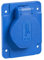 Schneider Pkn61B Prise Schuko 2P+E 10/16A 250 V Pour France Ip54-65 X 85 Mm Bleu