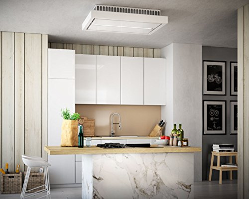 Novedad 2016. /Premium Line recirculación techo Campana 120 x 60 cm Diseño Muñeco Aura 120 eficiencia energética: A/techo ventilador Completo en blanco/EBM de Pabst de motor/Nacido. 940 m³/h y silencioso/Campana con 14 W LED Strip iluminación/Campana con aspiración borde/Aire Sobre Toda eléctricos ionización/entorno de limpieza limpia el aire/No erlei Coste/