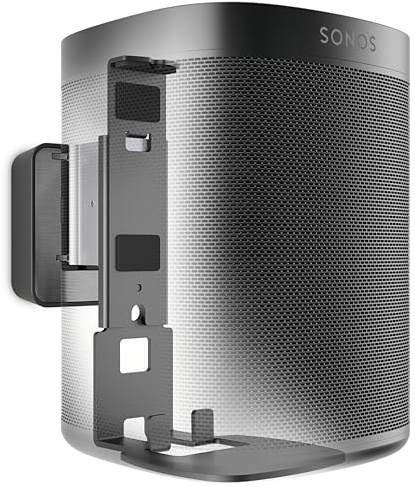 Vogel's Sound 4201 Support Mural orientable pour Enceinte Sonos One (SL) & Play:1, Orientable jusqu'à 70º, Inclinaison -30º/+30º, Poids Max. 5 kg, Noir (1x)