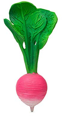 Oli & Carol Beißring Greifling Badespielzeug Radieschen Ramona aus Naturkautschuk