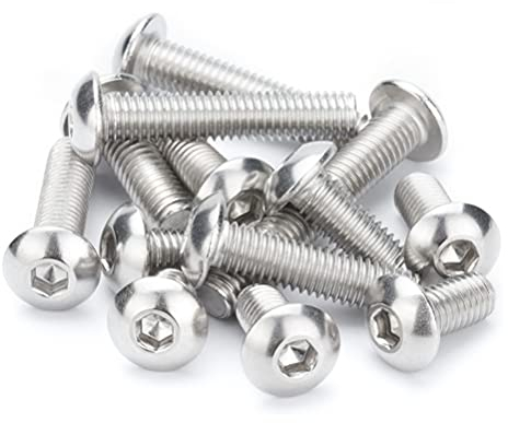 ANSIEDIO Flachkopfschrauben mit Innensechskant Linsenkopfschrauben Halbrundkopfschrauben Edelstahl Allen Schrauben M8×14mm,20 Stück