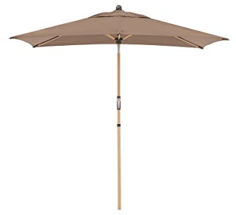 Doppler Kurbelschirm 'Alu-Wood Ultra', ca. 210 x 140 cm
