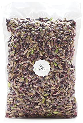 DOSICILY.COM - Gioielli al pistacchio - Pistacchio Sgusciato 100% Verde di SICILIA (500g), confezione sottovuoto. Al naturale, non è sottoposto a salatura e/o tostatura.