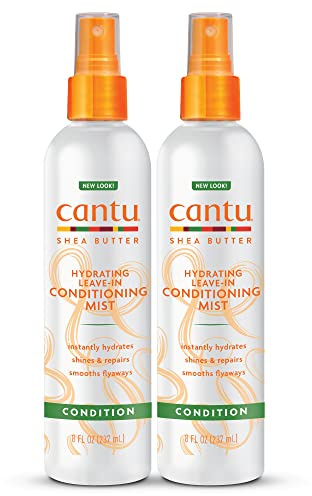 Cantu Leave-In Conditioning Mist with Pure Shea Butter, 8 fl oz (Pack of 2)