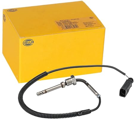 HELLA 6PT 358 181-501 Sensor, Abgastemperatur - 2-poliger Stecker | 6PT 358 181-501 Kompatibel mit A6 Allroad C6 (4FH),A6 C6 (4F2),A6 C6 Avant (4F5),A8 D3 (4E2, 4E8),Q7 (4LB),Q7 Van (4LB)