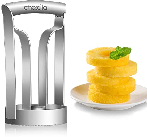 Choxila Pineapple Corer Large Stainless Steel Pineapple Corer Peeler Pineapple Cutter Fruit tool Easy Kitchen Tool - Large