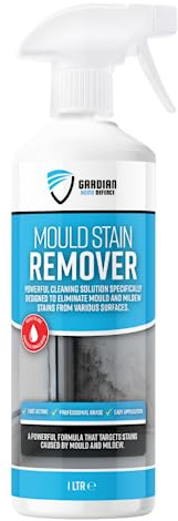 Gardian Mould Remover Spray - 1 Litre - Powerful Anti Mould Spray to Remove Mould and Mildew Stains From Walls, Tiles, and Other Various Surfaces - Fast-Acting, Easy to Use Black Mould Remover