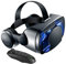 3D VR Brille Virtual Reality Headset für 3D VR Filme & VR Videospiele VR Headset mit Fernbedienung Anti Bluelight einstellbares Pupillen-Augenpflegesystem für IOS & Android Smartphones (Schwarz) (A)
