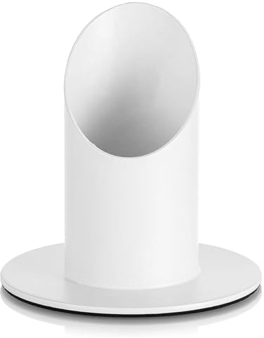 KOMUNJ Kerzenständer Kommunionkerze, 4 cm Weiß Kerzenständer aus Metall,für Taufkerze Taufkerzenhalter Taufkerzenständer Stabkerze Kerzen Weiß