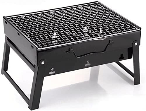 Barbacoa Barbacoa plegable de gas al aire libre Barbacoa portátil espesada para exteriores Horno de carbón de carbón doméstico de acero negro Fiesta al aire libre