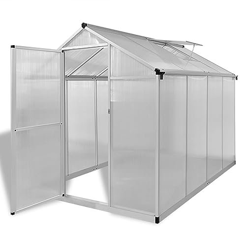 ShGaxin Serre renforcée en Aluminium avec Cadre de Base 4,6 m²,Carport Abri Voiture,Serre Tunnel