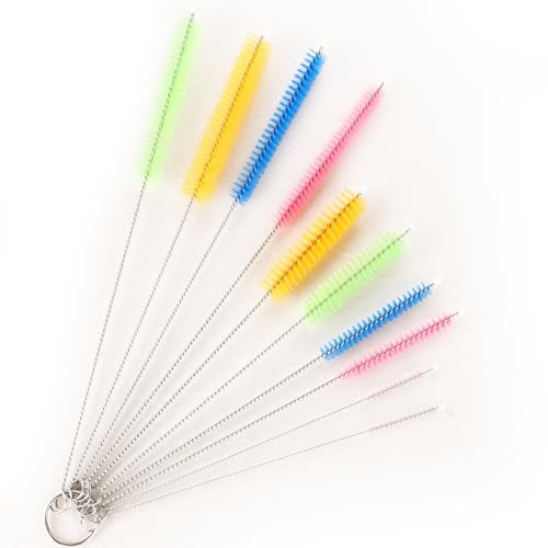 10pcs Small Pipe Cleaners Long Straw Cleaner Cleaning Brushes for Water Bottle, Tube, Kettle Spout