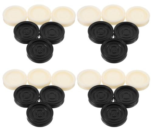 VICASKY 24stücke Kunststoff Dame Schachfiguren Für Brettspiele Dame Steine Tragbare Backgammon Spielsteine Schach Steine Für Spielen Spielstücke Für Checker
