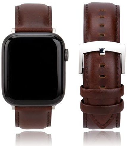 CORROPELLE Leather Watch Straps Compatible with Apple Watch 49mm 46mm 45mm 44mm 42mm 41mm 40mm 38mm, Elegant Top Grain Leather Replacement Band for iWatch Series 11 10 9 8 7 6 5 4 3 2 1 SE/Ultra 3 2 1
