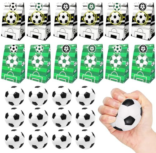 Partyartikel Fußball 24-teilig Kindergeburtstag Mini Fußball Kreatives Geschenk für Kinder
