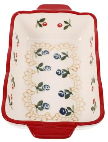 OFFSCH Pirofila Rettangolare in Ceramica Teglia per Forno Pirofile Casa Facile da Impilare Pulire Adatta per Alte Temperature