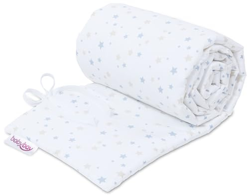 babybay Nestchen Piqué passend für Modell Boxspring XXL, weiß Sternemix sand/azurblau