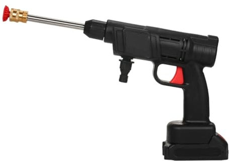 Idropulitrice Portatile, Idropulitrice a Batteria con 2 batterie 16680VF e Scatola di Immagazzinaggio, 0-8 metri di distanza di spruzzo d'acqua, per Auto, Terrazza, Giardino, Pulizia di Tappeti