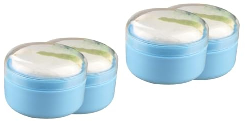 COOPHYA 4stücke Puff Box Praktischer Puder Puff Aufbewahrungsbehälter Für Junge Mädchen Hautpflege-puderbox Für Neugeborene Und Kleinkinder Blau