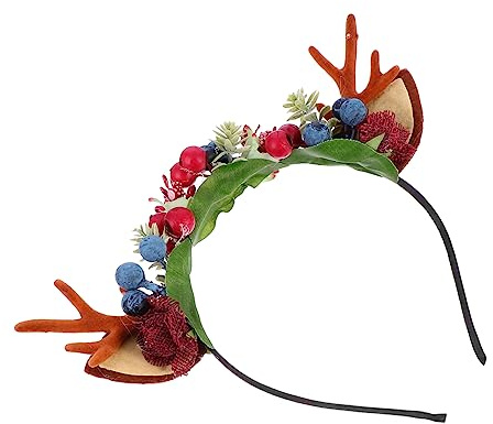Ipetboom Diadema Navideña Astas para Niña Accesorio Pelo para Festivales para Adornos de Cabeza Navidad